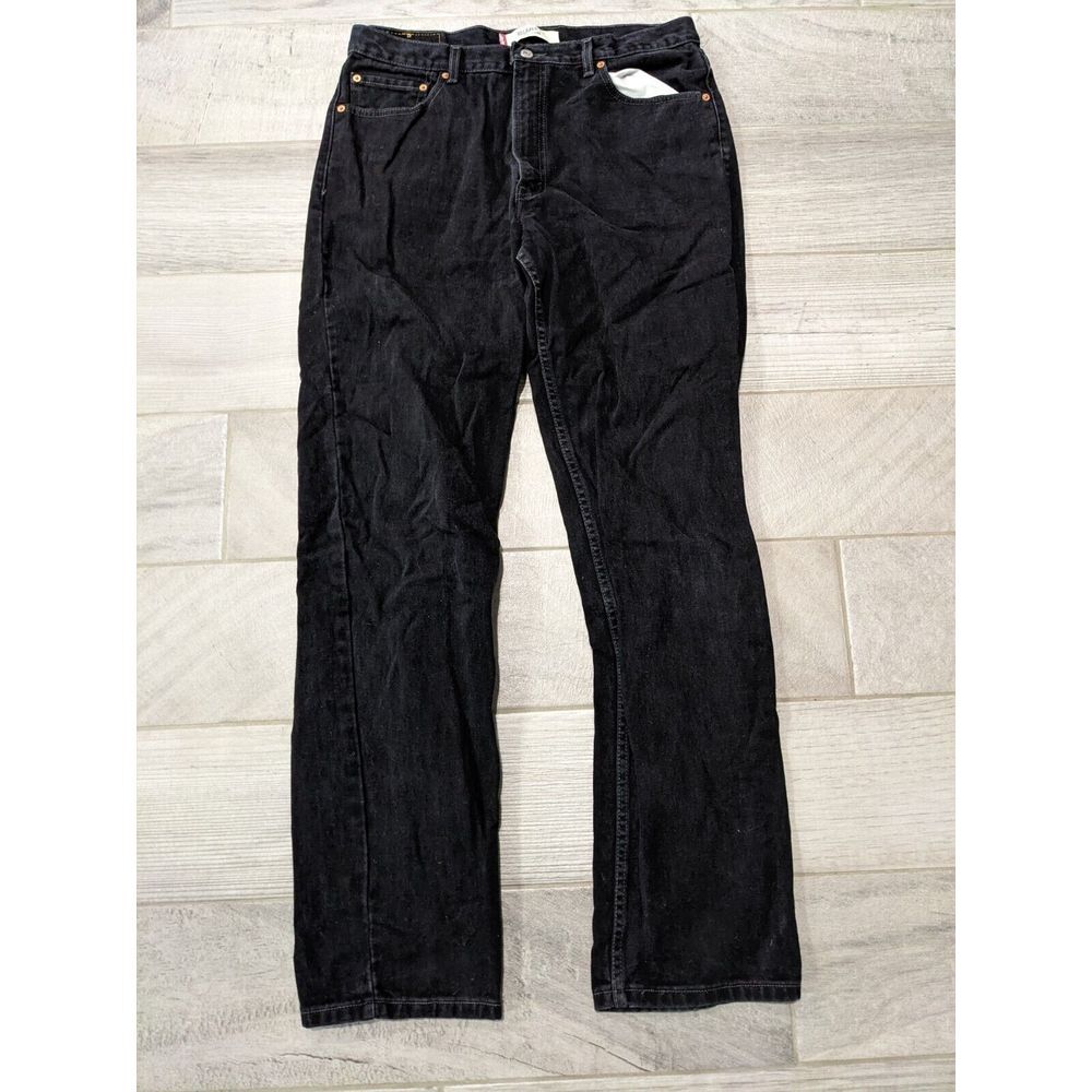 Vintage LEVI'S 550 Jeans 36x36 (35X35) Relaxed Fit  Black Tapered Denim Y2K‎